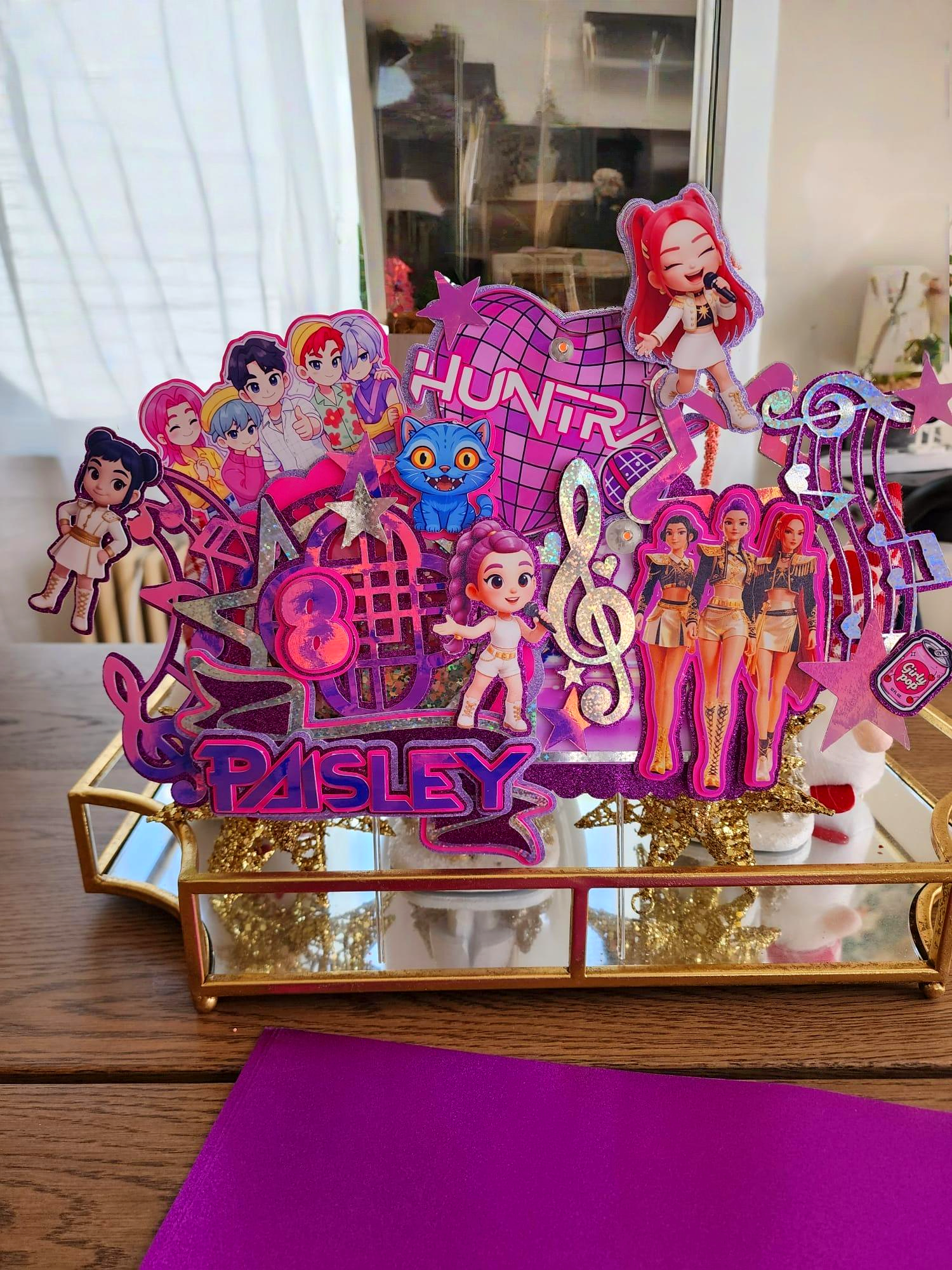 Personalized Dem// Hunt** Cake Topper, add name and age here